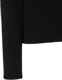 Tom Ford Wool Ribbed Chest Cut-Out Turtleneck Top