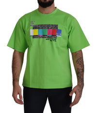 Dolce & Gabbana Green Cotton DG CHANNEL Top Men's T-shirt2