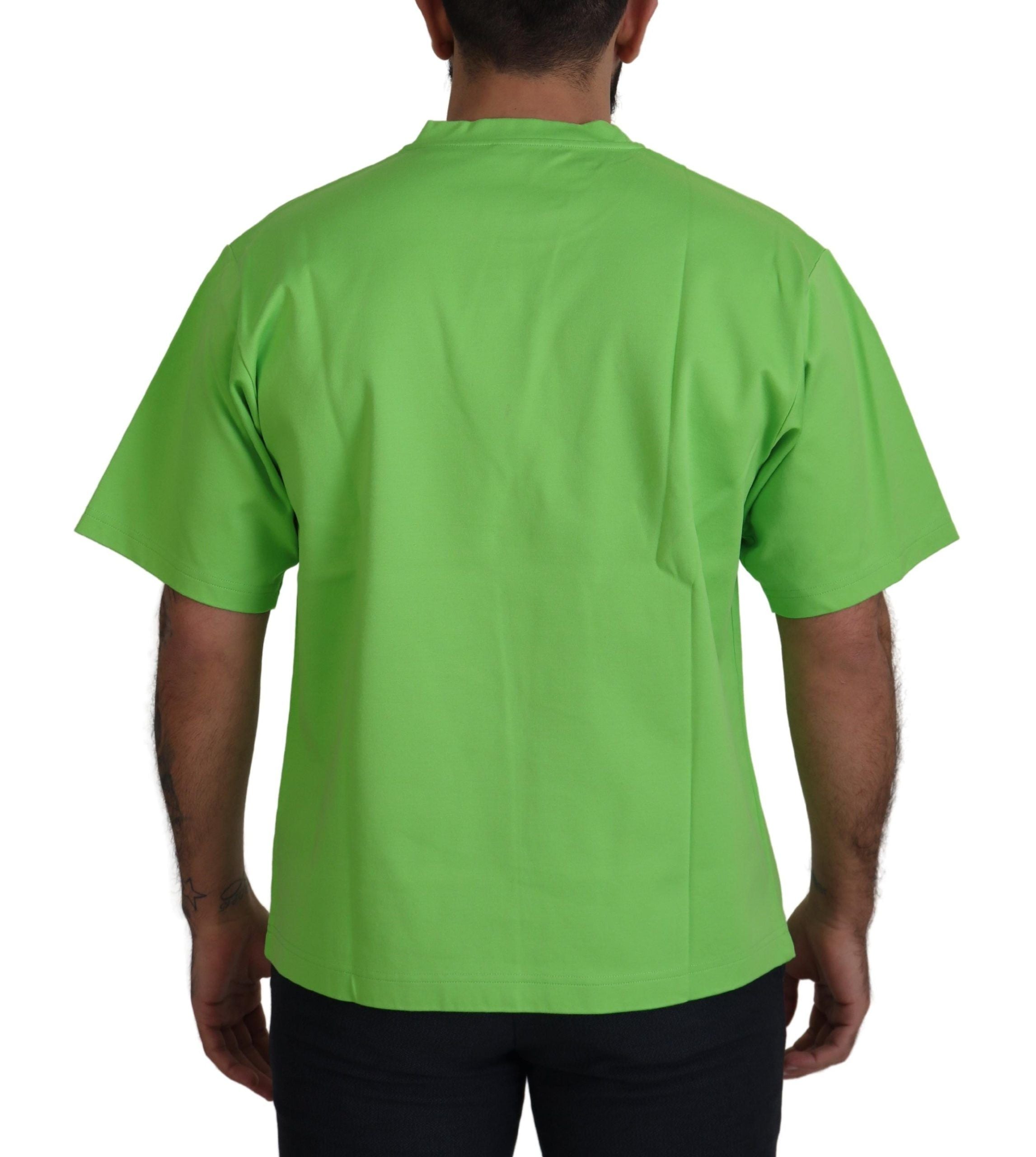 Dolce & Gabbana Green Cotton DG CHANNEL Top Men's T-shirt10