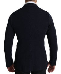 Dolce & Gabbana Dark Dotted Double Breasted Coat Blazer