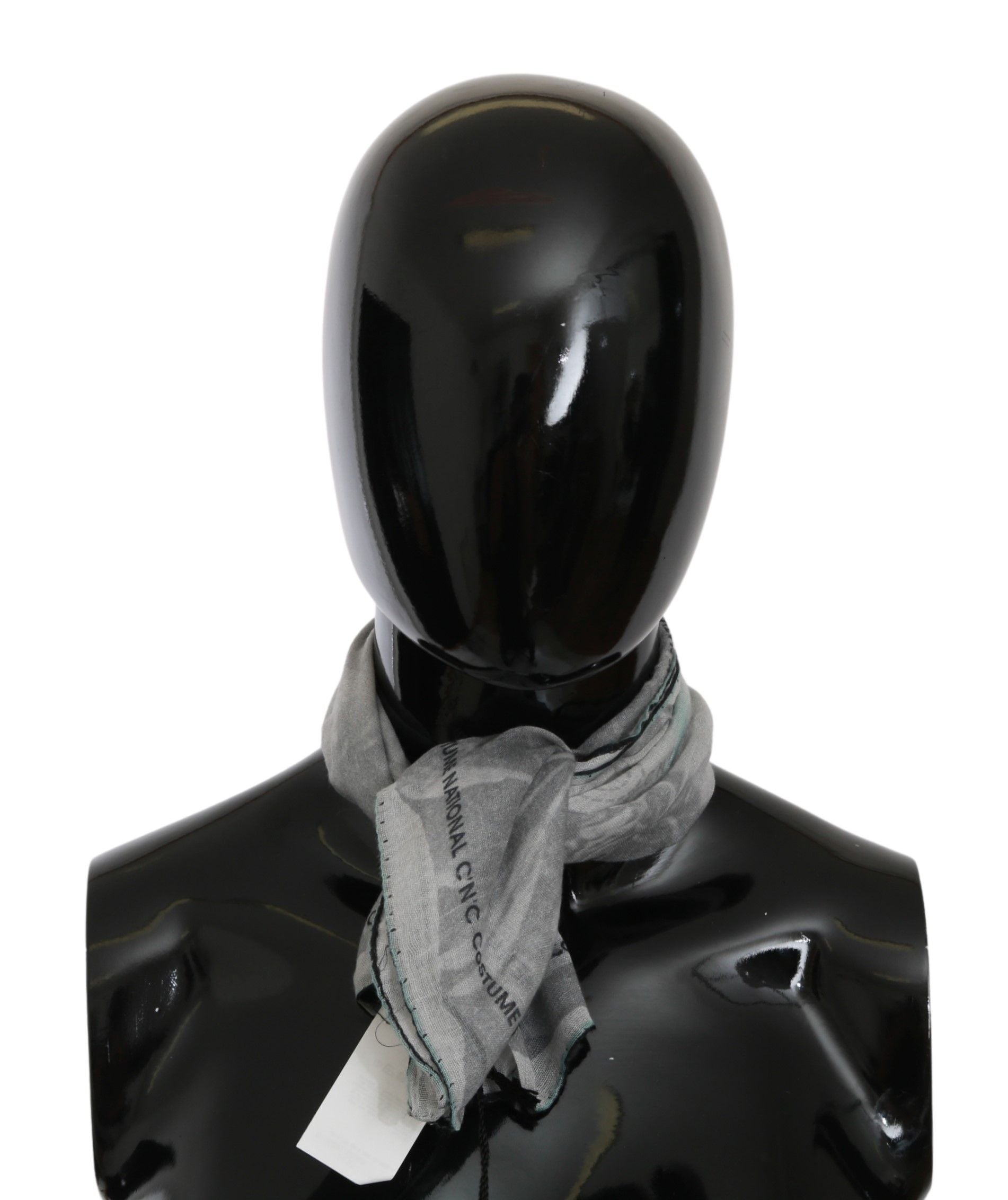 Costume National Elegant Gray Silk Scarf for Women's Women