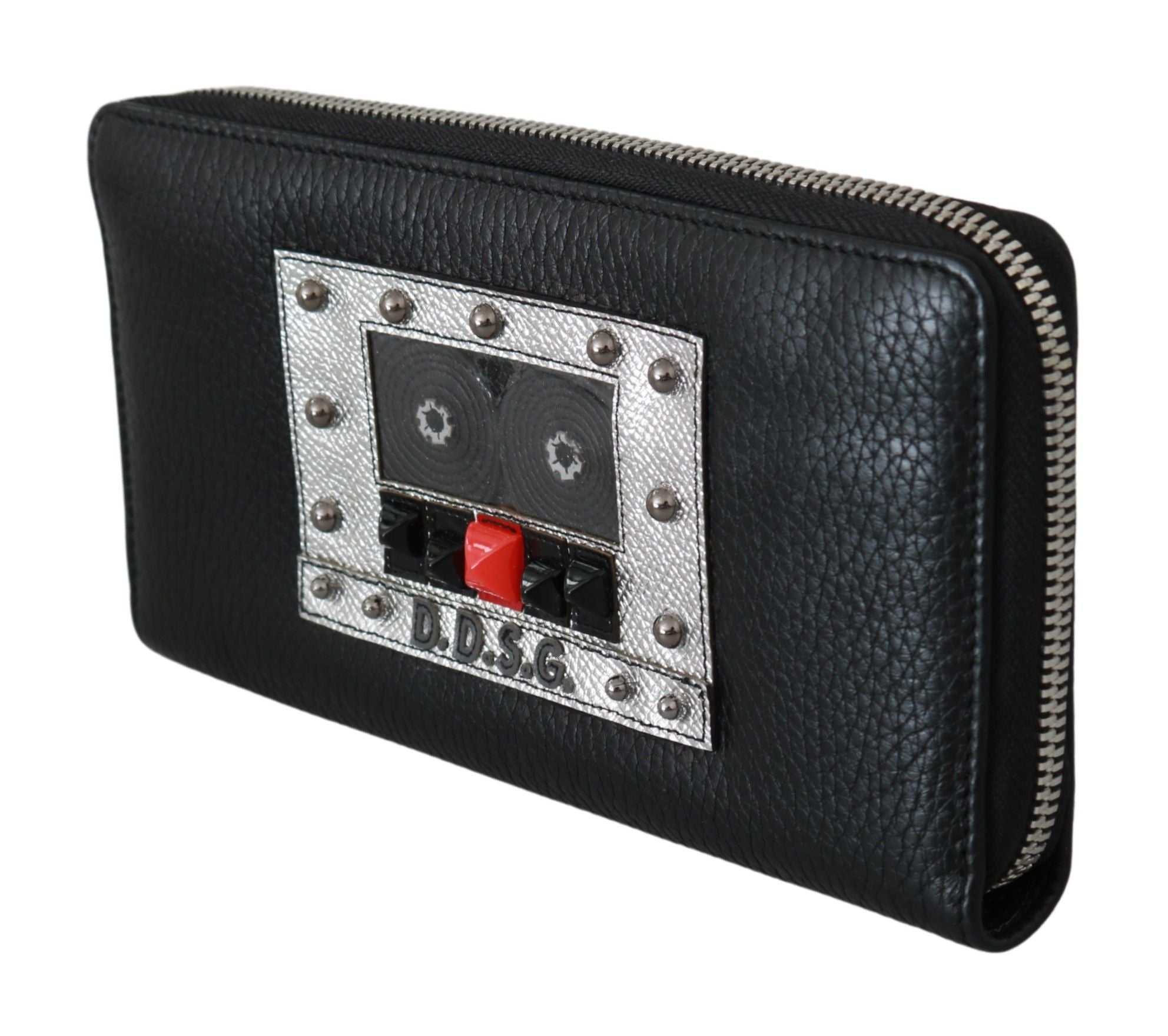 Dolce & Gabbana Elegant Black Leather Zip Continental Men's Wallet