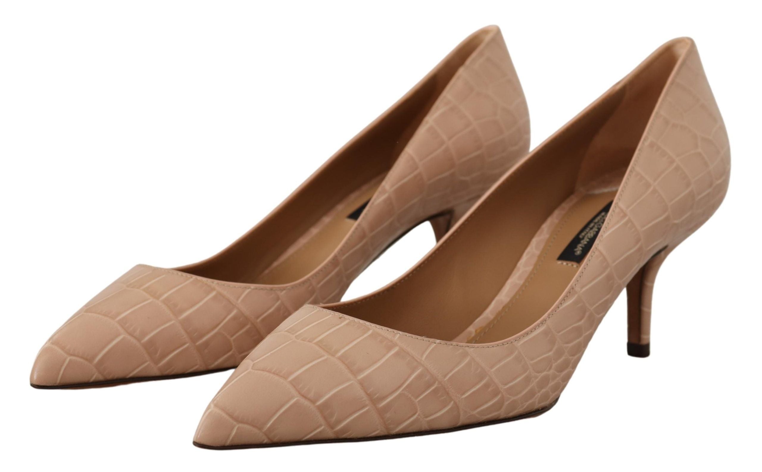 Dolce & Gabbana Elegant Beige Leather Women's Pumps