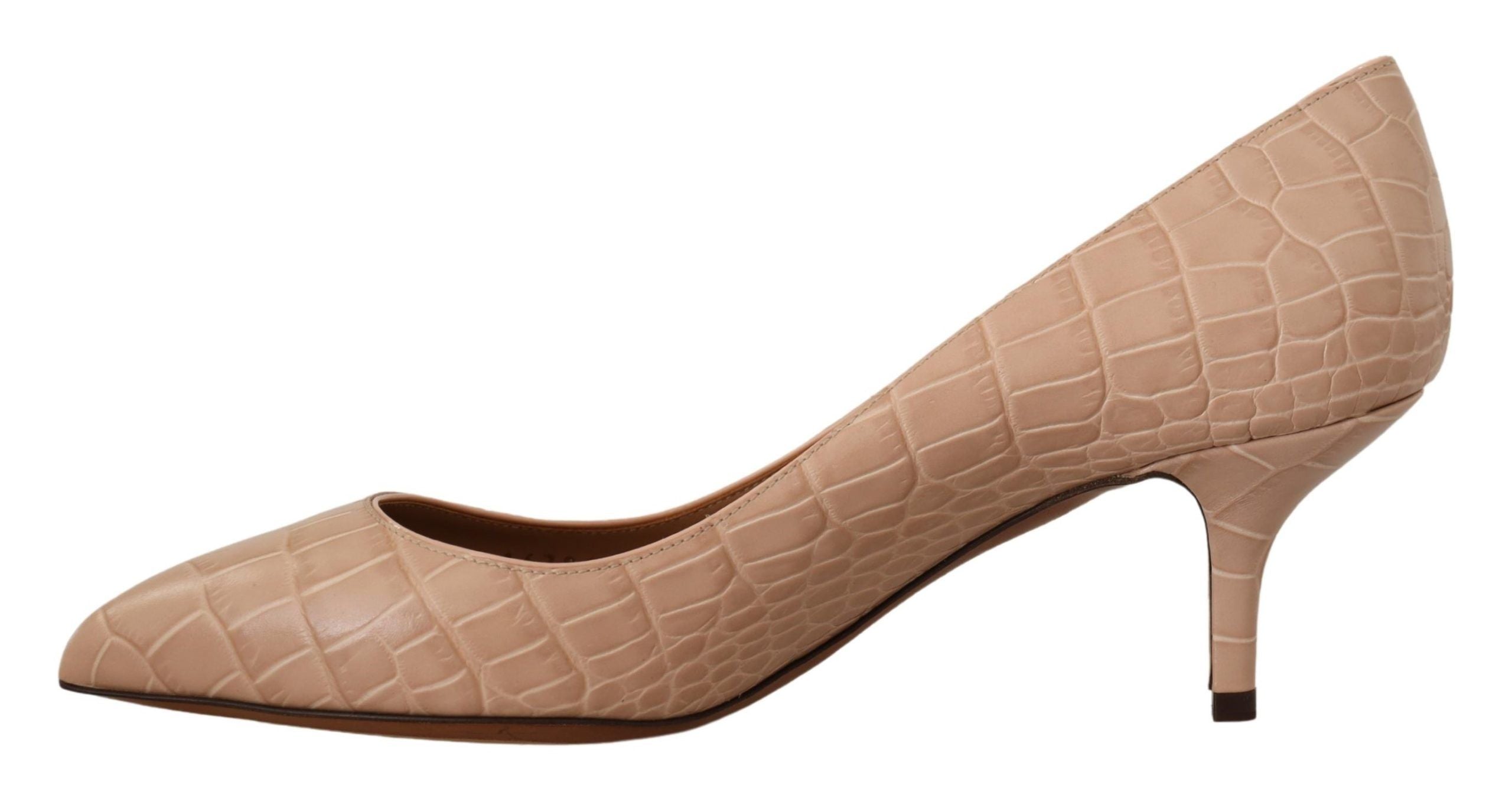 Dolce & Gabbana Elegant Beige Leather Women's Pumps