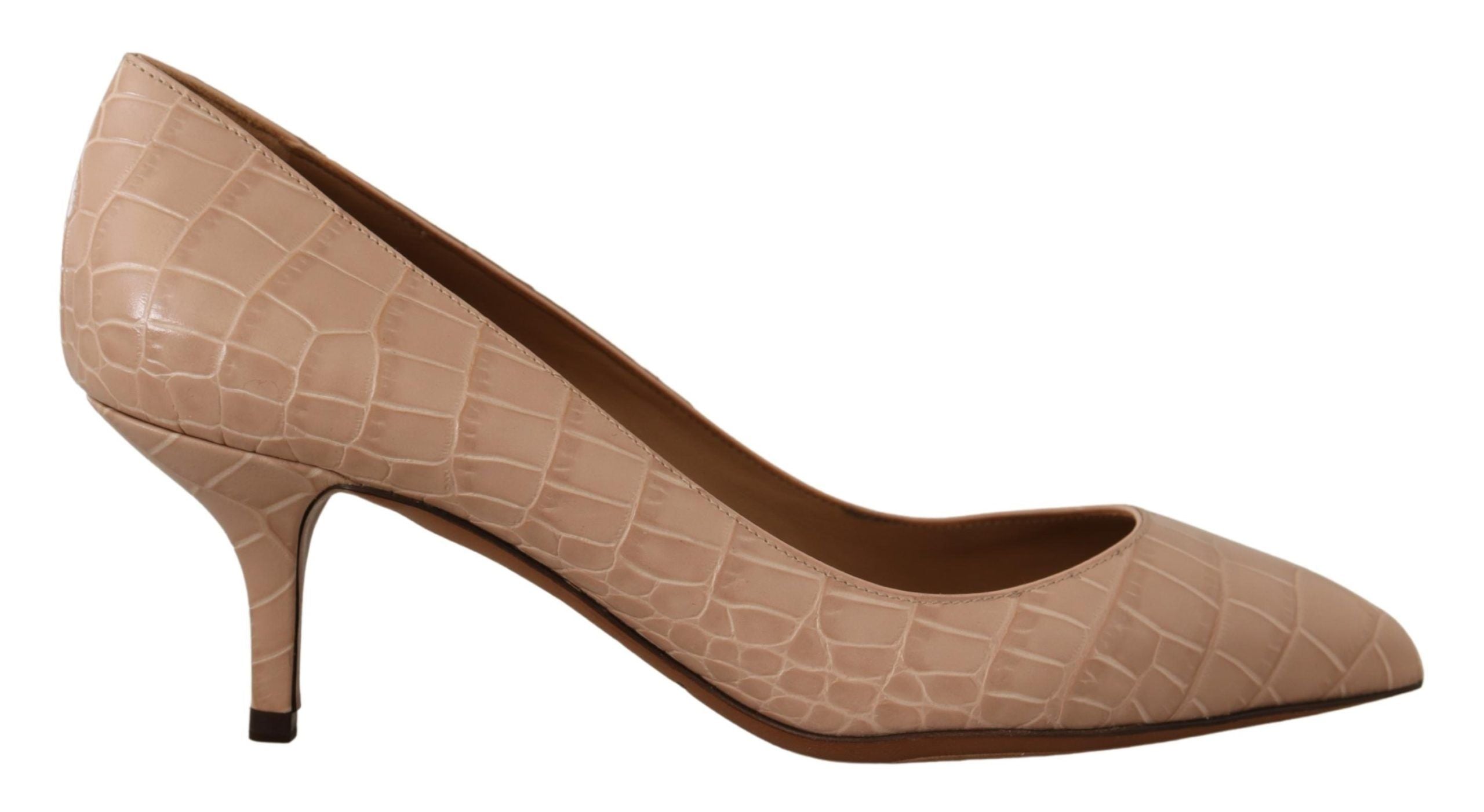 Dolce & Gabbana Elegant Beige Leather Women's Pumps
