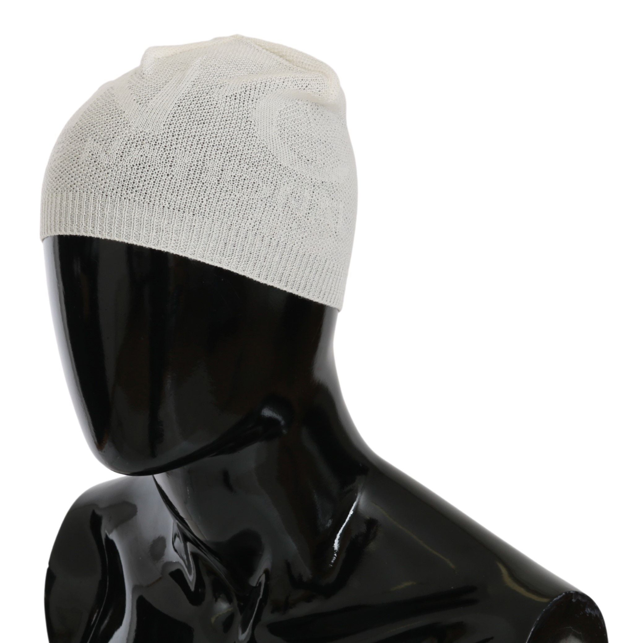 Costume National Elegant White Wool Blend Beanie Men's Hat