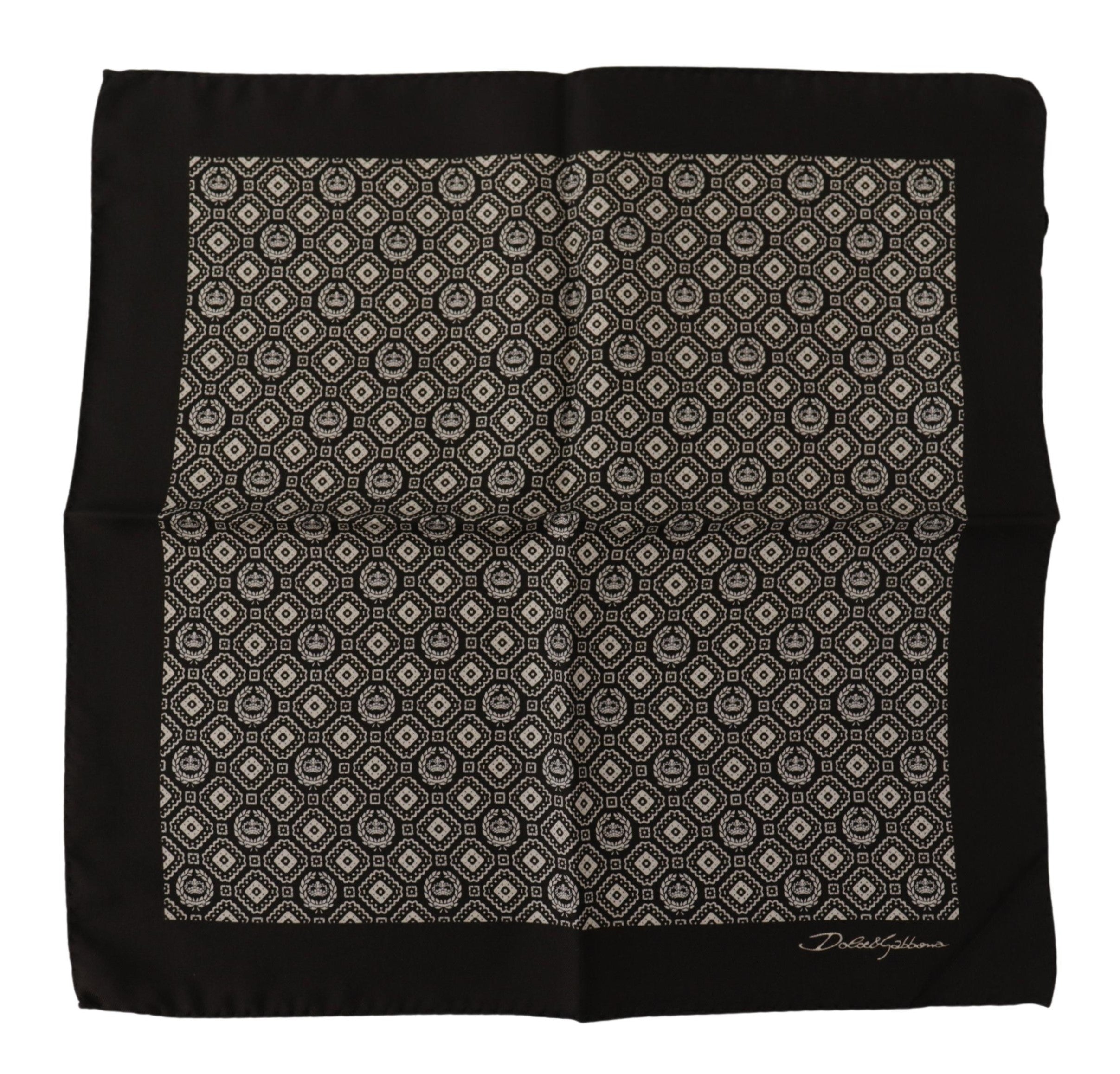Dolce & Gabbana Elegant Black Silk Men's Scarf Men's Wrap
