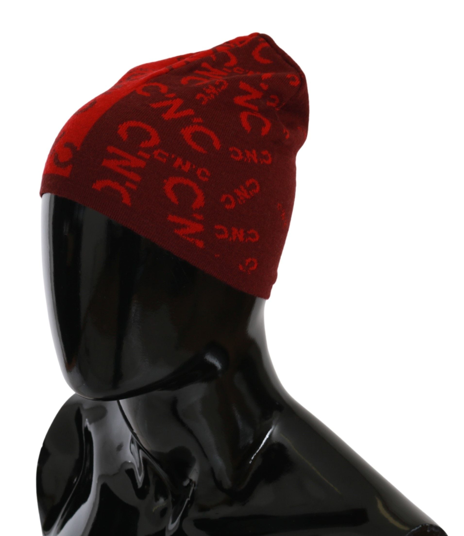 Costume National Chic Red Beanie Wool Men's Blend