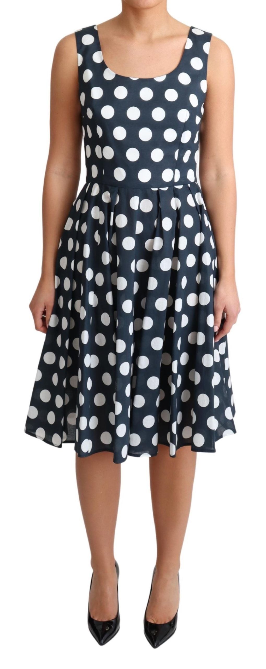Dolce & Gabbana Polka Dotted A-Line Sleeveless Women's Dress2