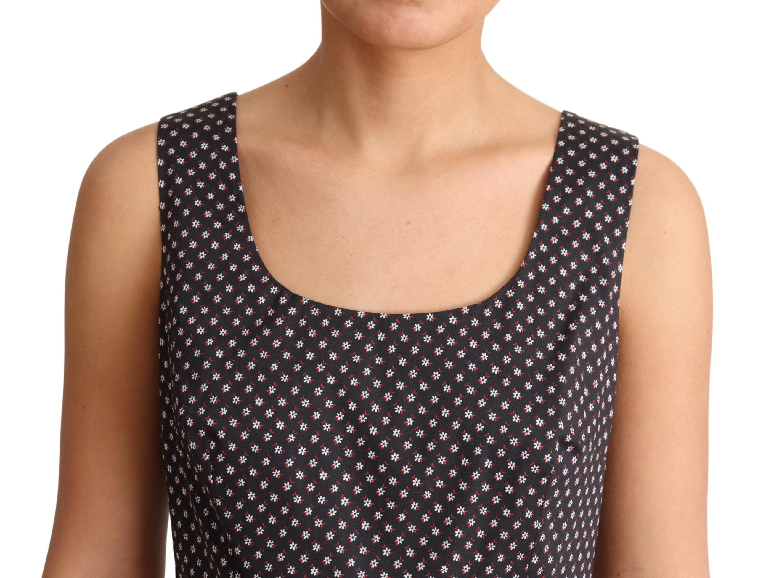Dolce & Gabbana Elegant Floral A-Line Sleeveless Women's Dress9