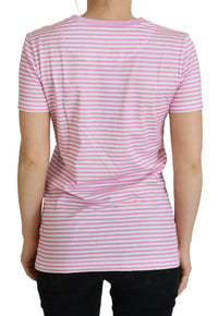 Dolce & Gabbana Exclusive Striped Love Affair Cotton Women's Tee5