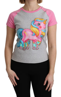 Moschino My Little Pony Roller Skate TShirt Grey Gray