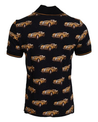 Dolce & Gabbana Black Car Print Short Sleeve Polo Men's T-shirt6