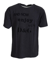 Dolce & Gabbana Gray Crewneck Cotton Short Sleeve  Men's T-shirt2
