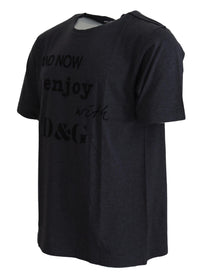 Dolce & Gabbana Gray Crewneck Cotton Short Sleeve  Men's T-shirt4