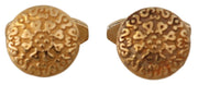 Dolce & Gabbana Gold Plated Brass Round Pin Men Men's Cufflinks