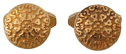 Dolce & Gabbana Gold Plated Brass Round Pin Men Men's Cufflinks