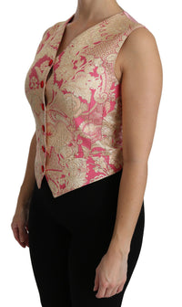 Dolce & Gabbana Elegant Silk Blend V-Neck Vest Women's Top5
