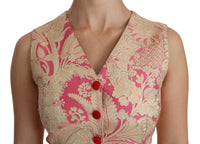 Dolce & Gabbana Elegant Silk Blend V-Neck Vest Women's Top10