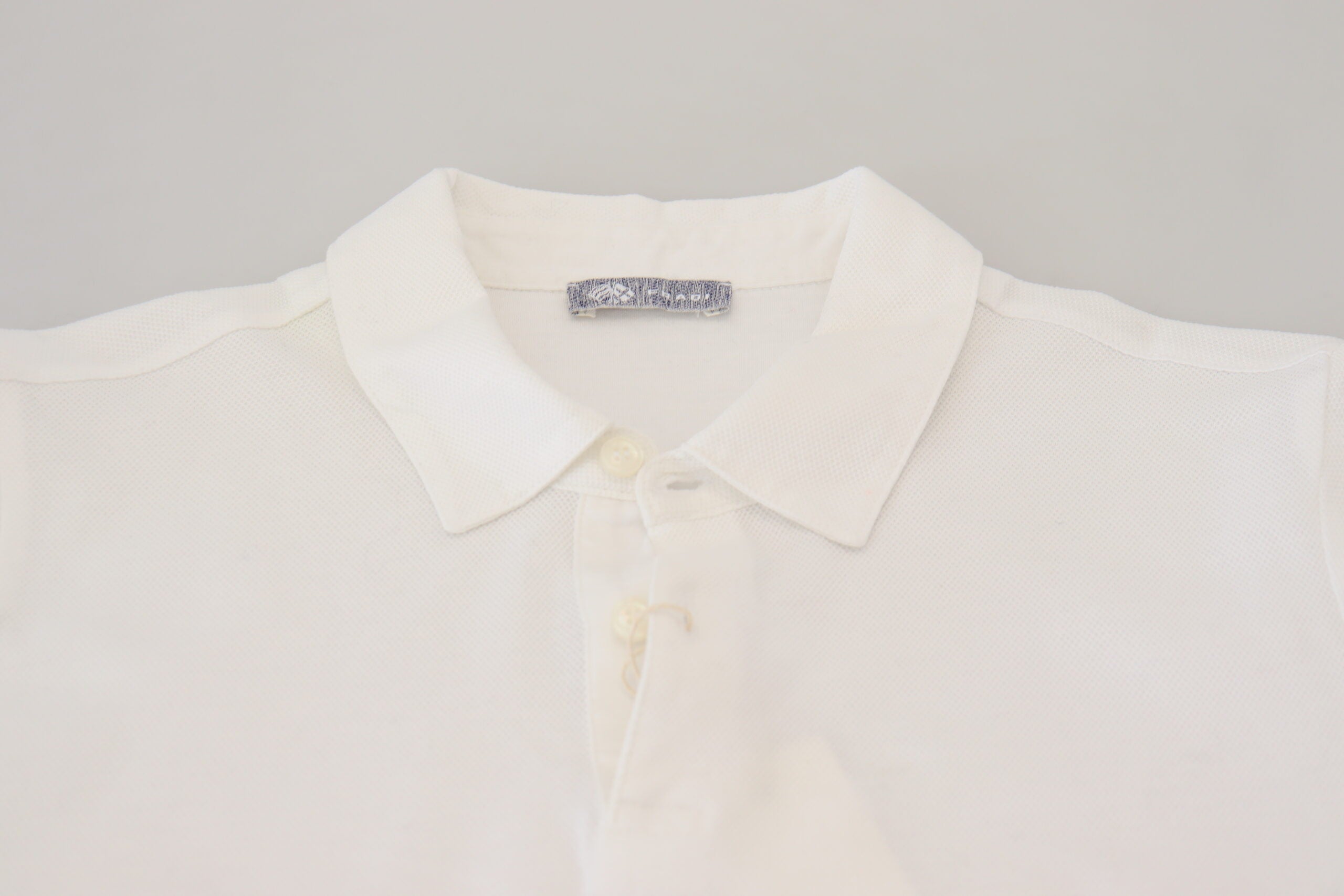 FRADI White Cotton Collared Short Sleeves Polo Men's T-shirt