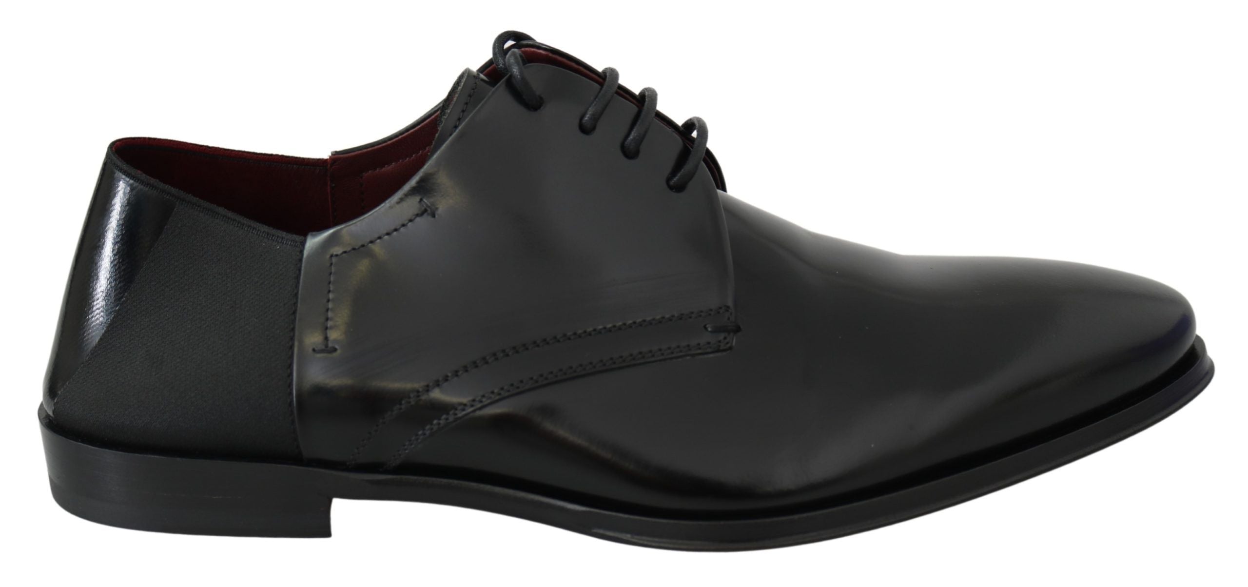 Dolce & Gabbana Elegant Black Leather Derby Men's Shoes