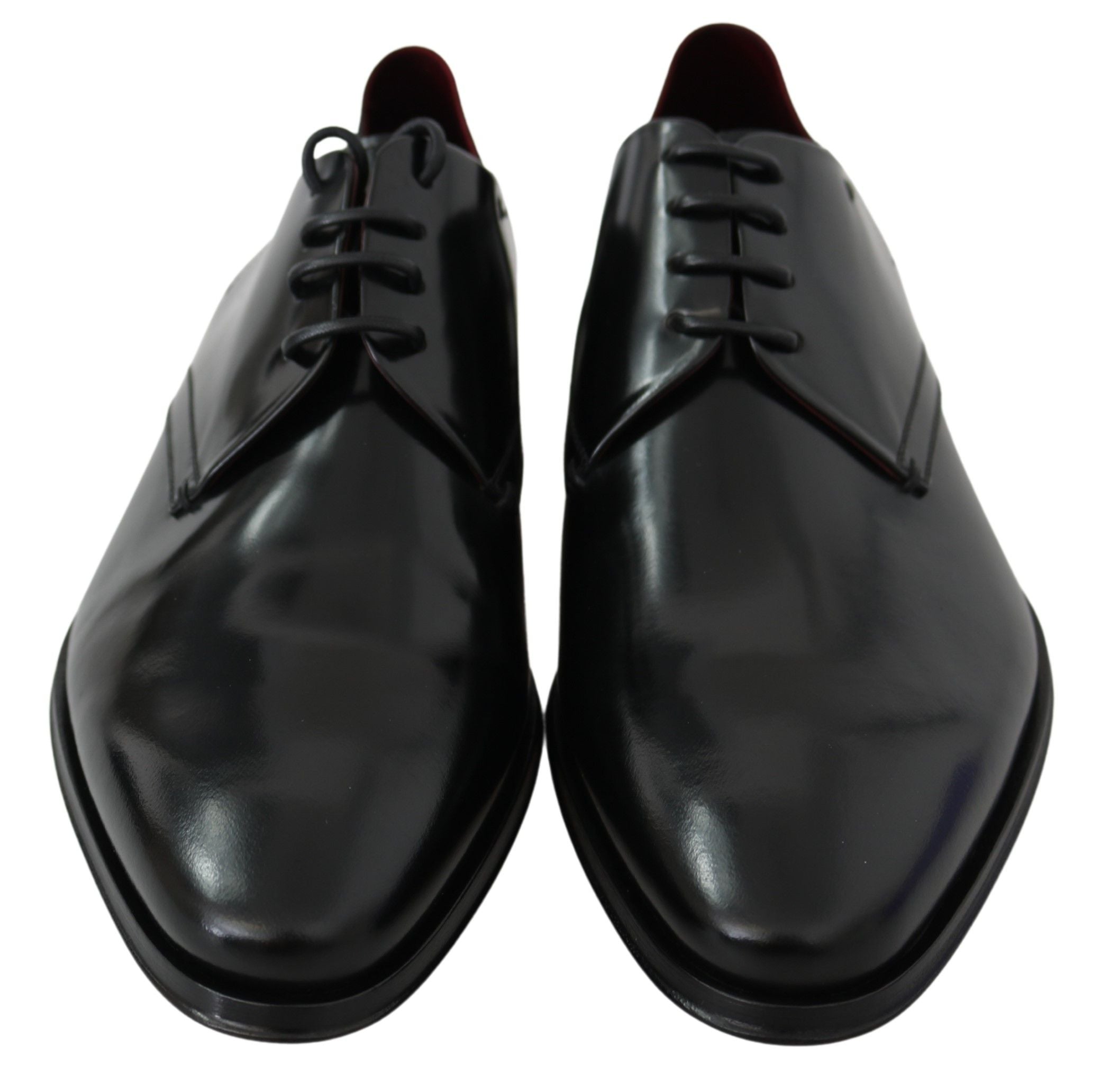 Dolce & Gabbana Elegant Black Leather Derby Men's Shoes
