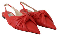 Jimmy Choo Leather Pointed Toe Flat Shoes15
