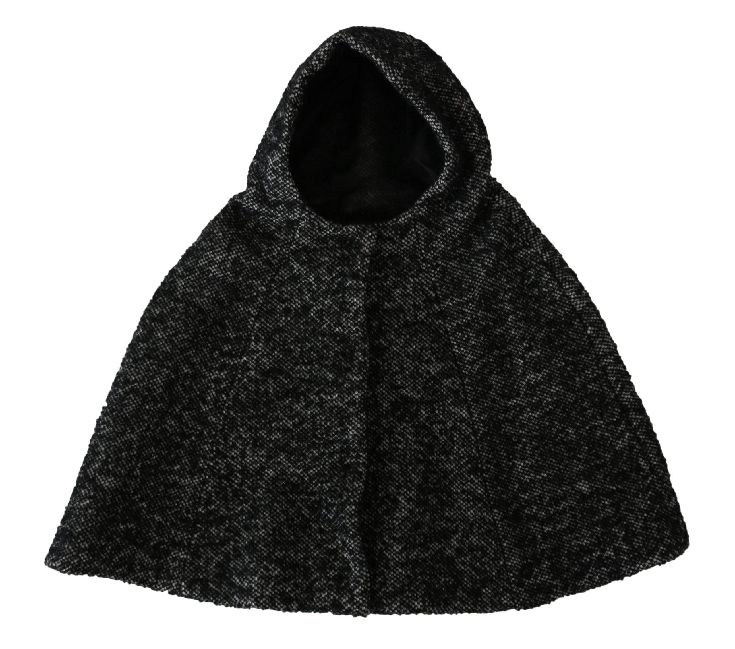 Dolce & Gabbana Gray Tweet Wool Shoulder Hat Hooded Women's Scarf2
