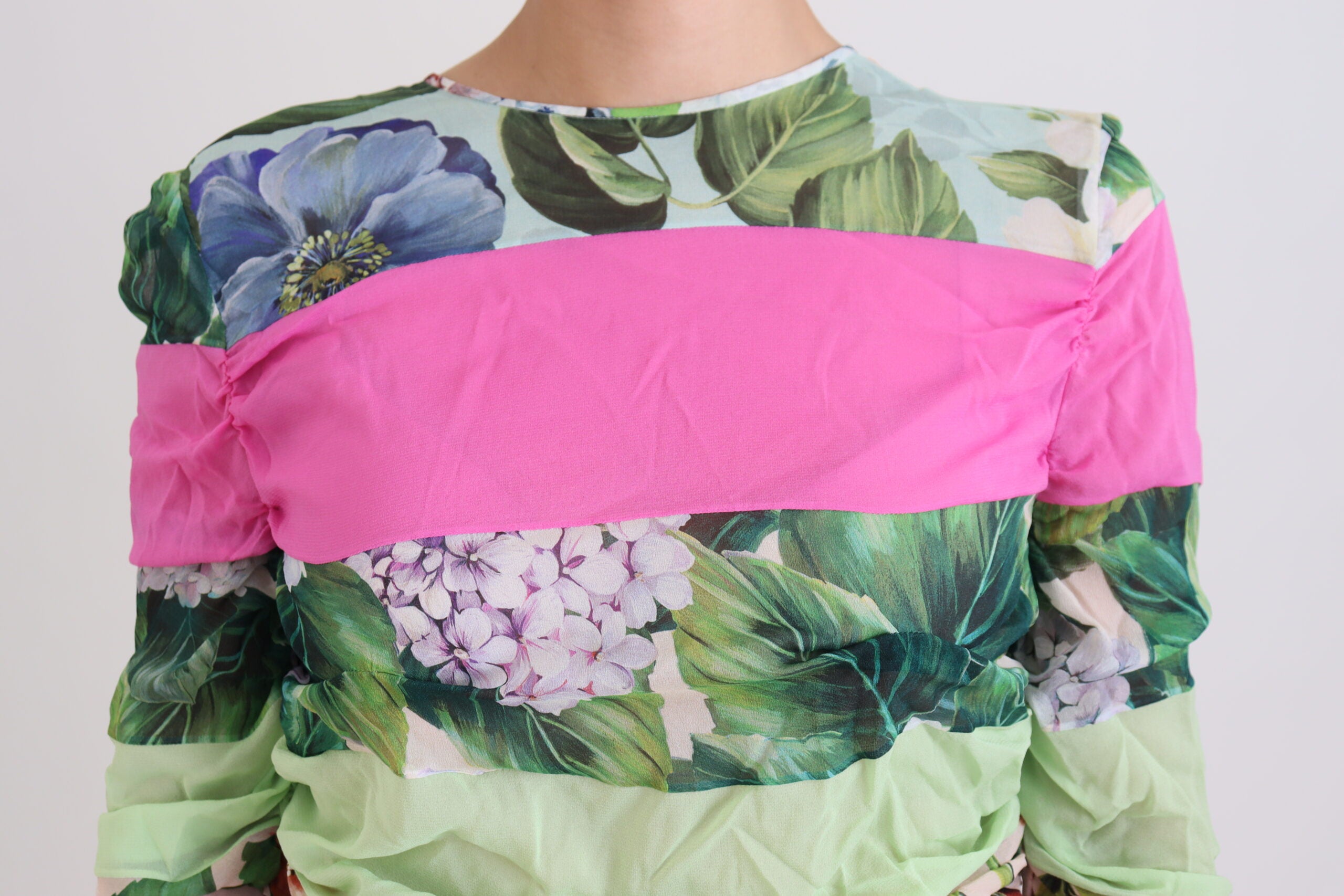 Dolce & Gabbana Floral Sheath Bodycon Silk Women's Dress