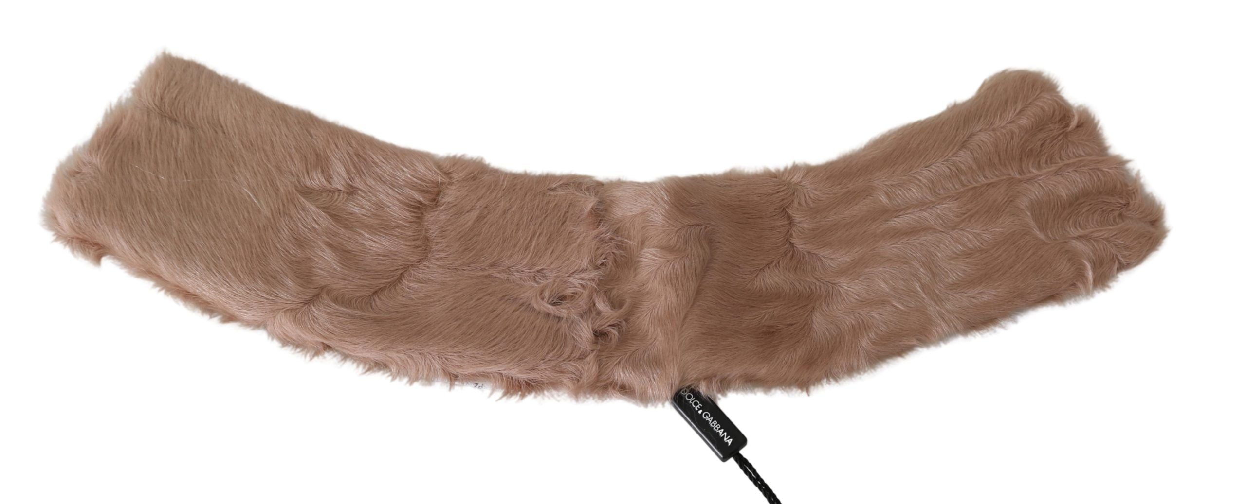 Dolce & Gabbana Elegant Beige Lambskin Fur Women's Scarf