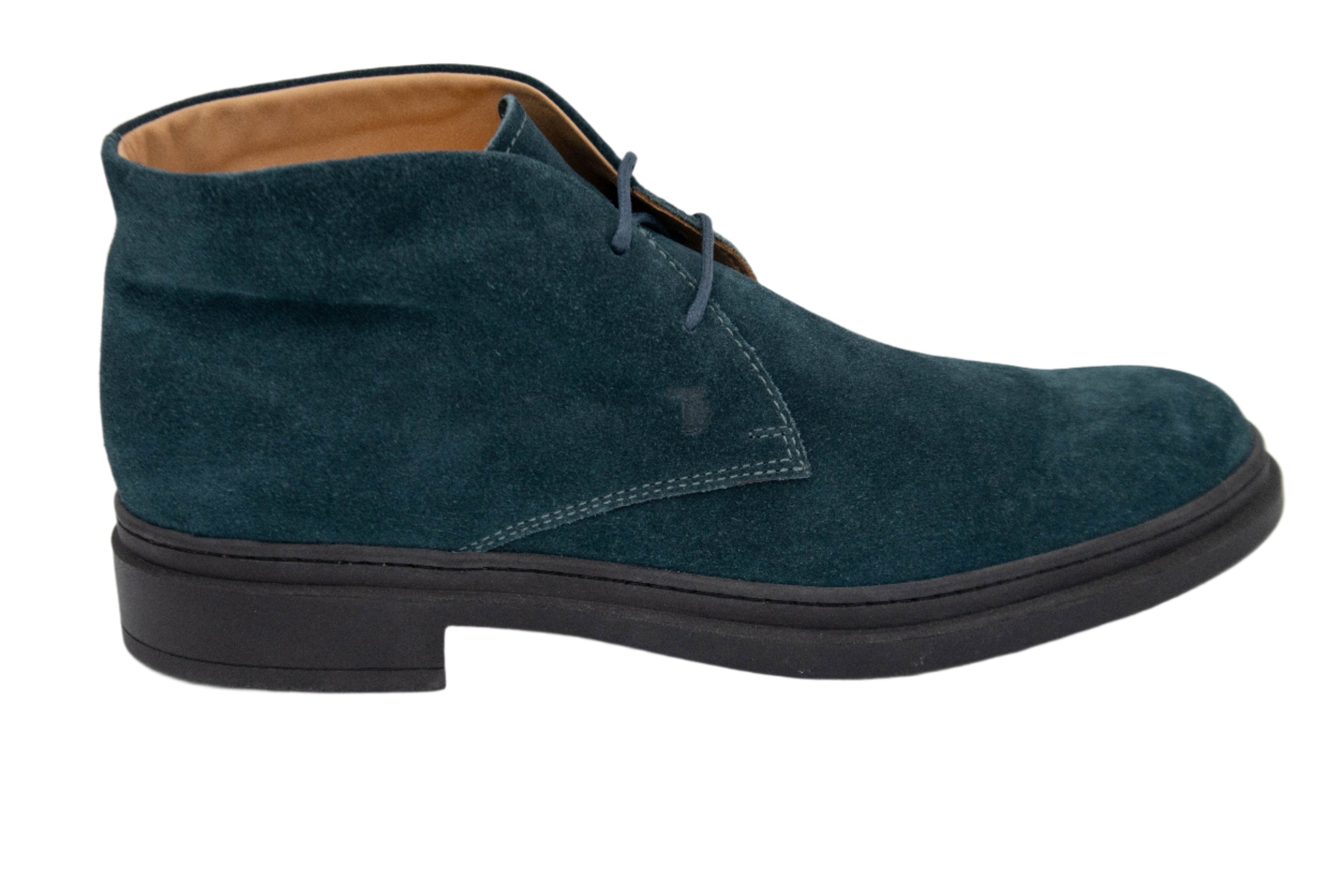 Tods Suede Lace-Up Chukka Boots Deep Blue
