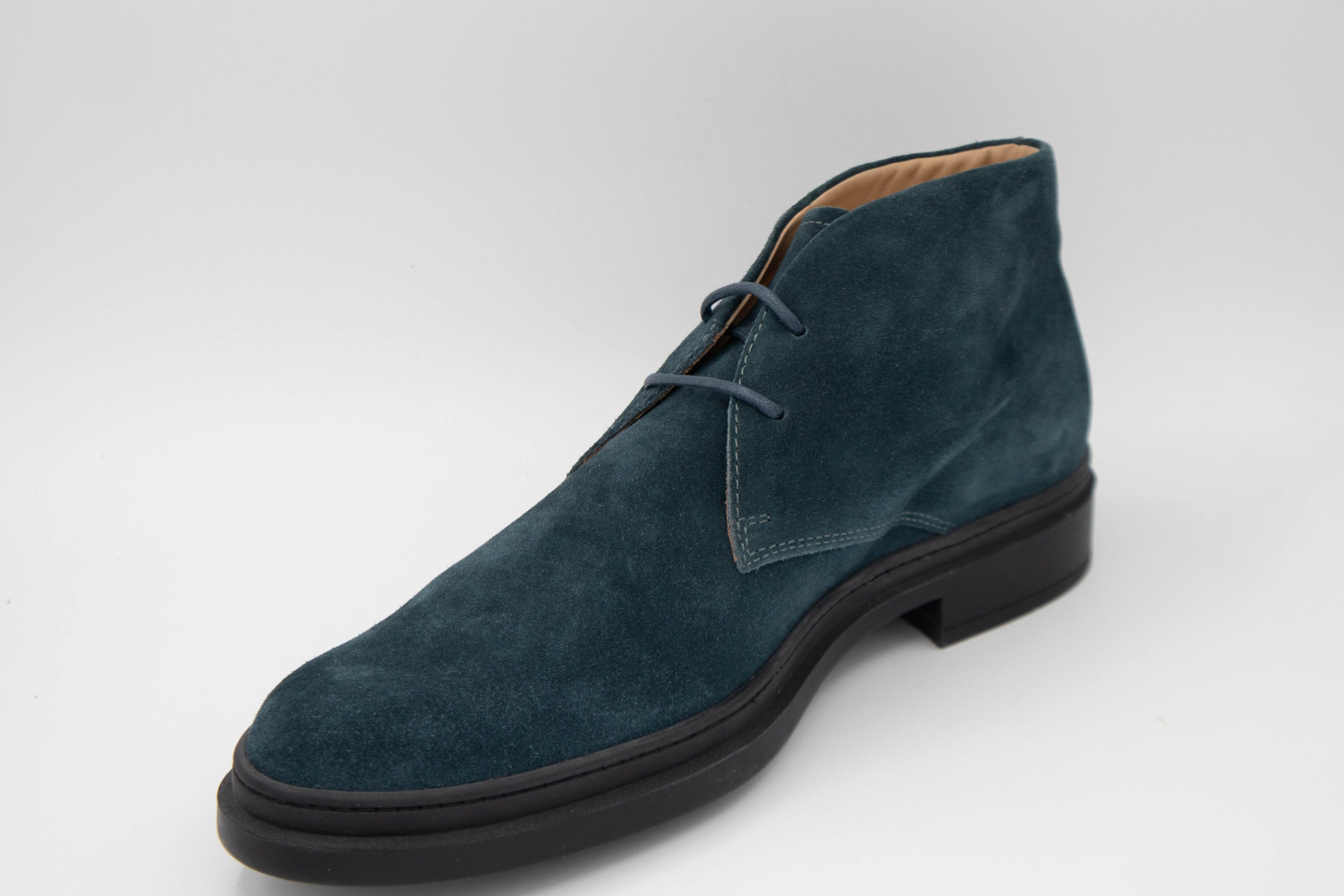 Tods Suede Lace-Up Chukka Boots Deep Blue