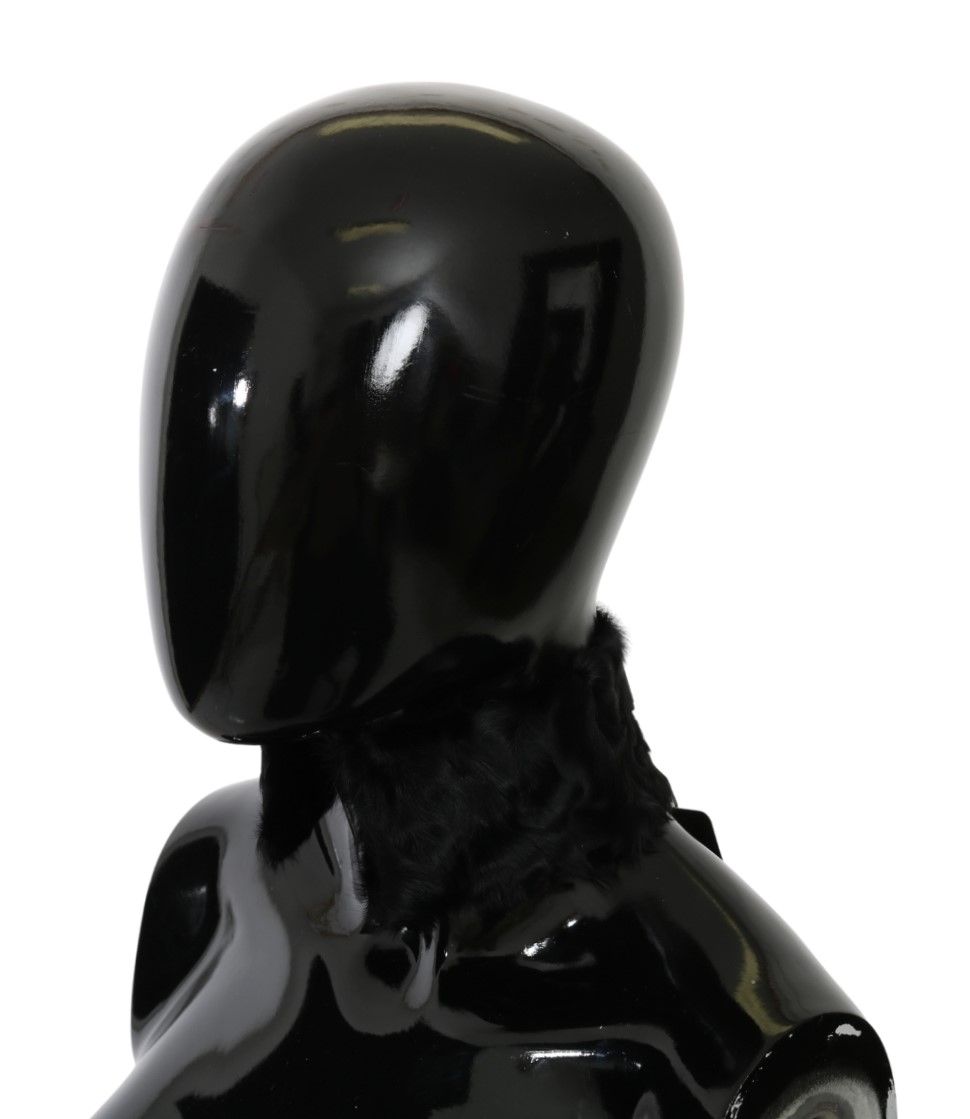 Dolce & Gabbana Elegant Black Lambskin Women's Scarf