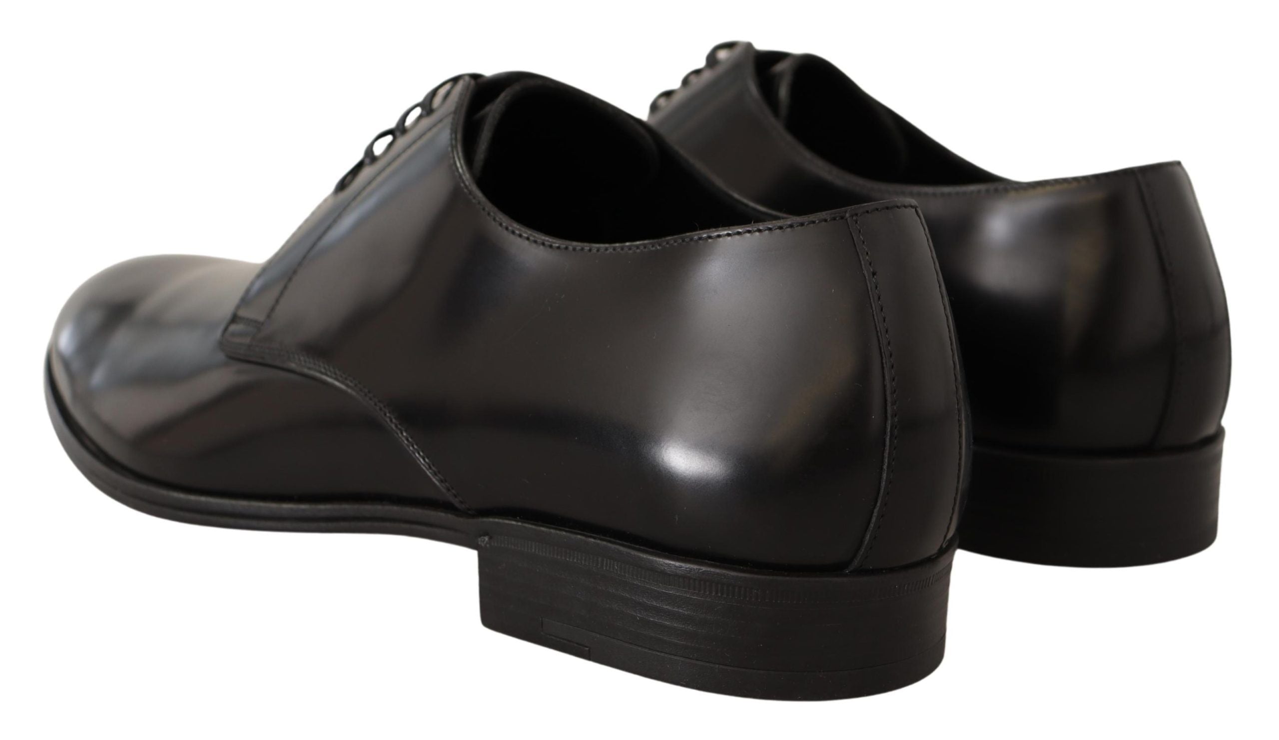 Dolce & Gabbana Elegant Black Leather Derby Men's Shoes