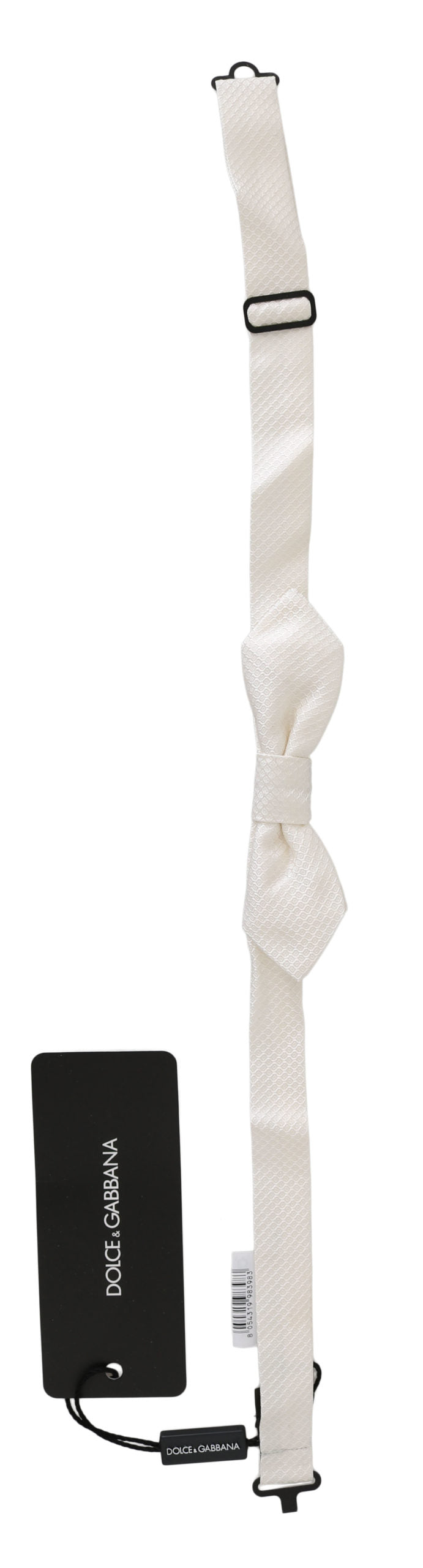 Dolce & Gabbana Elegant White Silk Bow Men's Tie