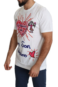 Dolce & Gabbana White Saint Valentine Hearts Print Men  Men's T-shirt4