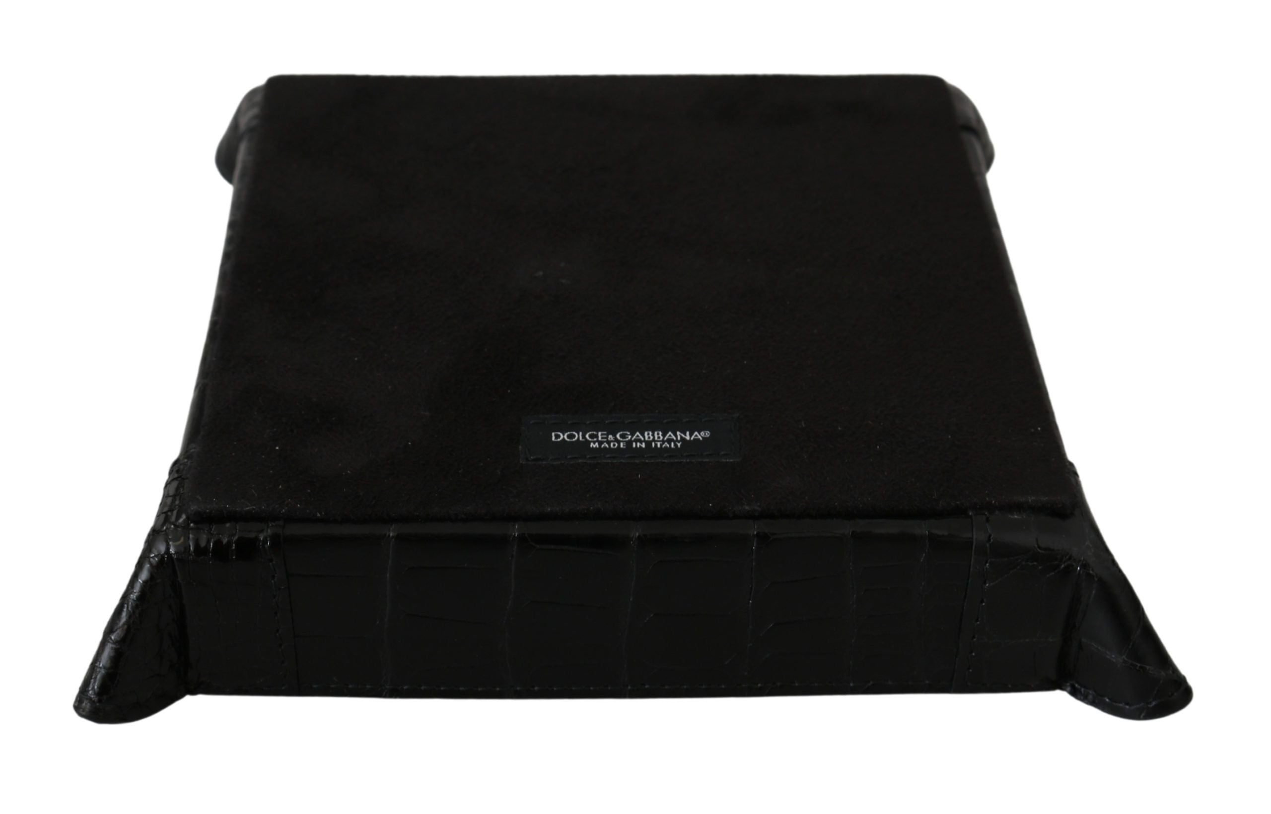 Dolce & Gabbana Elegant Black Exotic Skin Entry Women's Tray