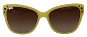 Dolce & Gabbana Yellow Acetate Frame Stars Embellishment DG4124 Women's Sunglasses