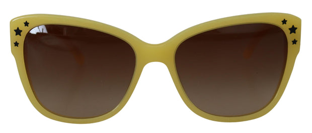 Dolce & Gabbana Yellow Acetate Frame Stars Embellishment DG4124 Women's Sunglasses