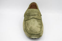 Tods Suede Driving Shoes with Pebble Sole in Green