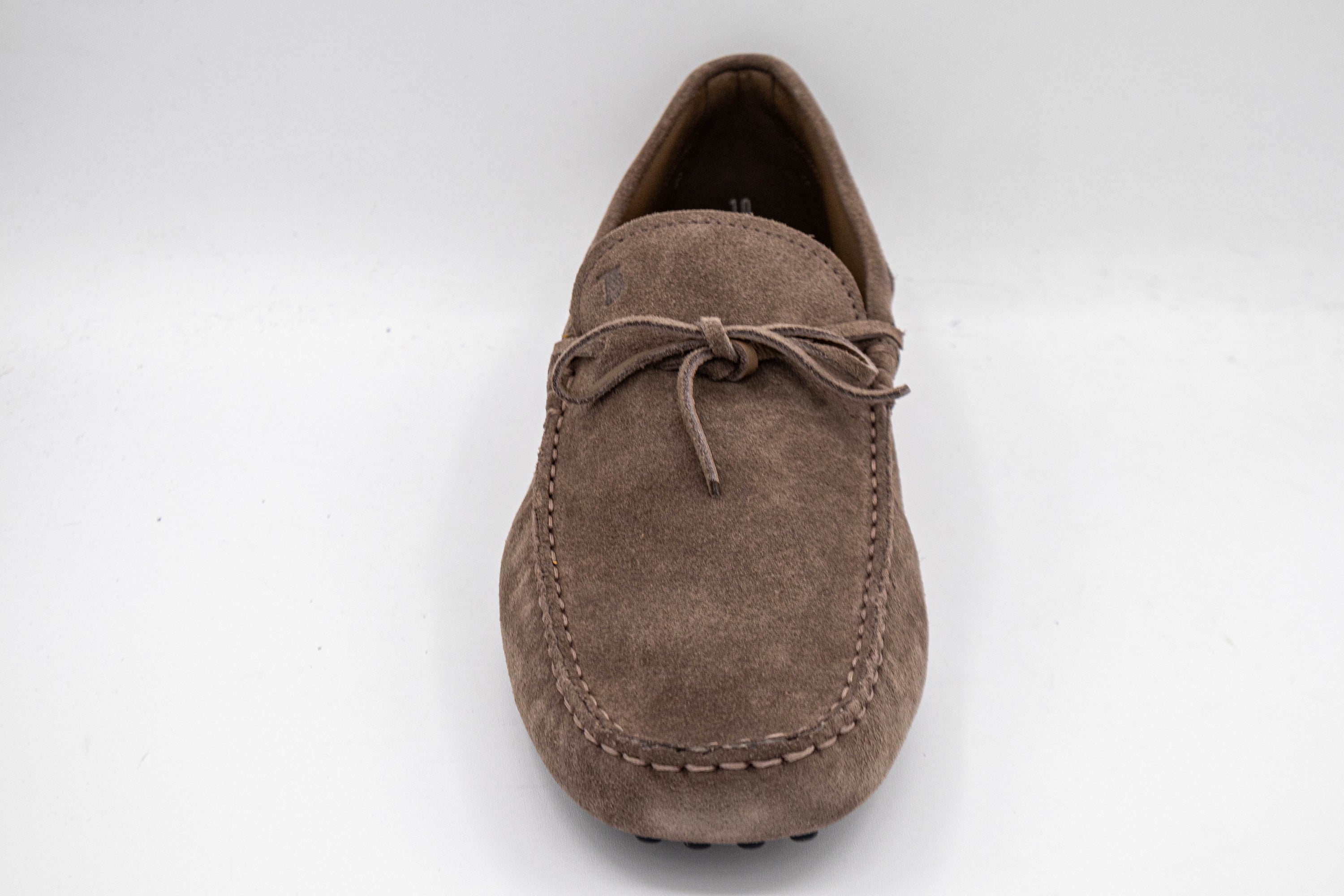 Tods Suede Lace-Up Gommino Driving Shoes Brown
