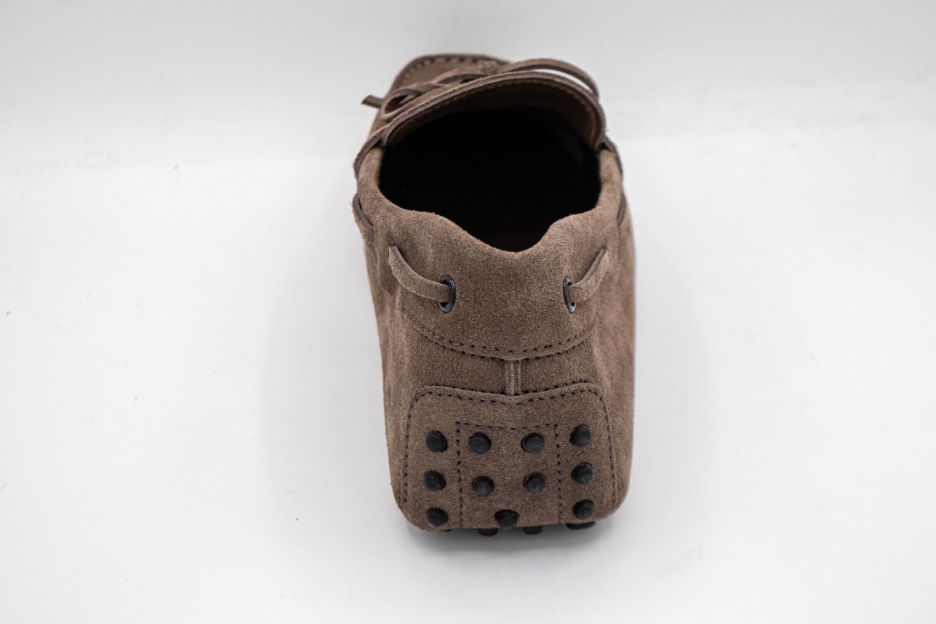 Tods Suede Lace-Up Gommino Driving Shoes Brown