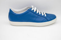Tods Leather Low-Top Sneakers with Contrast Sole Blue