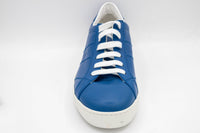 Tods Leather Low-Top Sneakers with Contrast Sole Blue