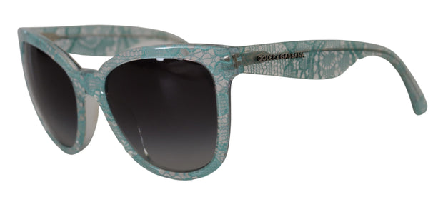 Dolce & Gabbana Blue Lace Crystal Acetate Butterfly DG419C Women's Sunglasses