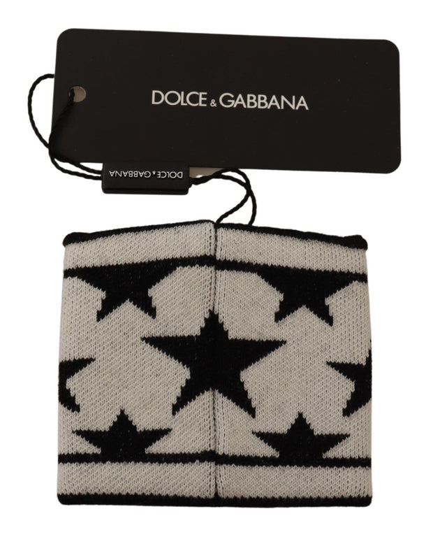 Dolce & Gabbana Elegant Black and White Wool Men's Wristband