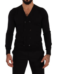 Dolce & Gabbana Black Cashmere Button Down Cardigan Men's Sweater2