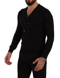 Dolce & Gabbana Black Cashmere Button Down Cardigan Men's Sweater6