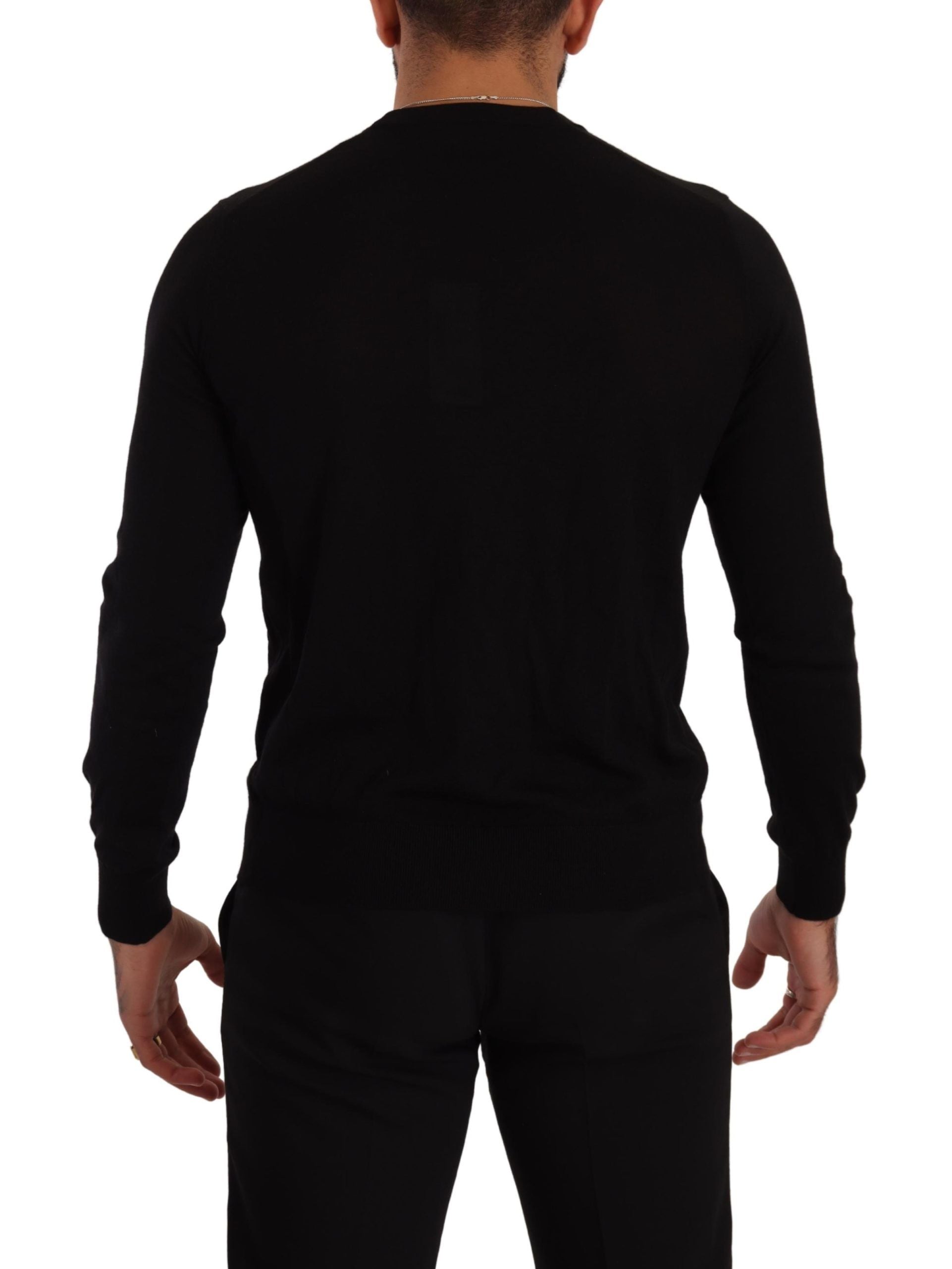 Dolce & Gabbana Black Cashmere Button Down Cardigan Men's Sweater8