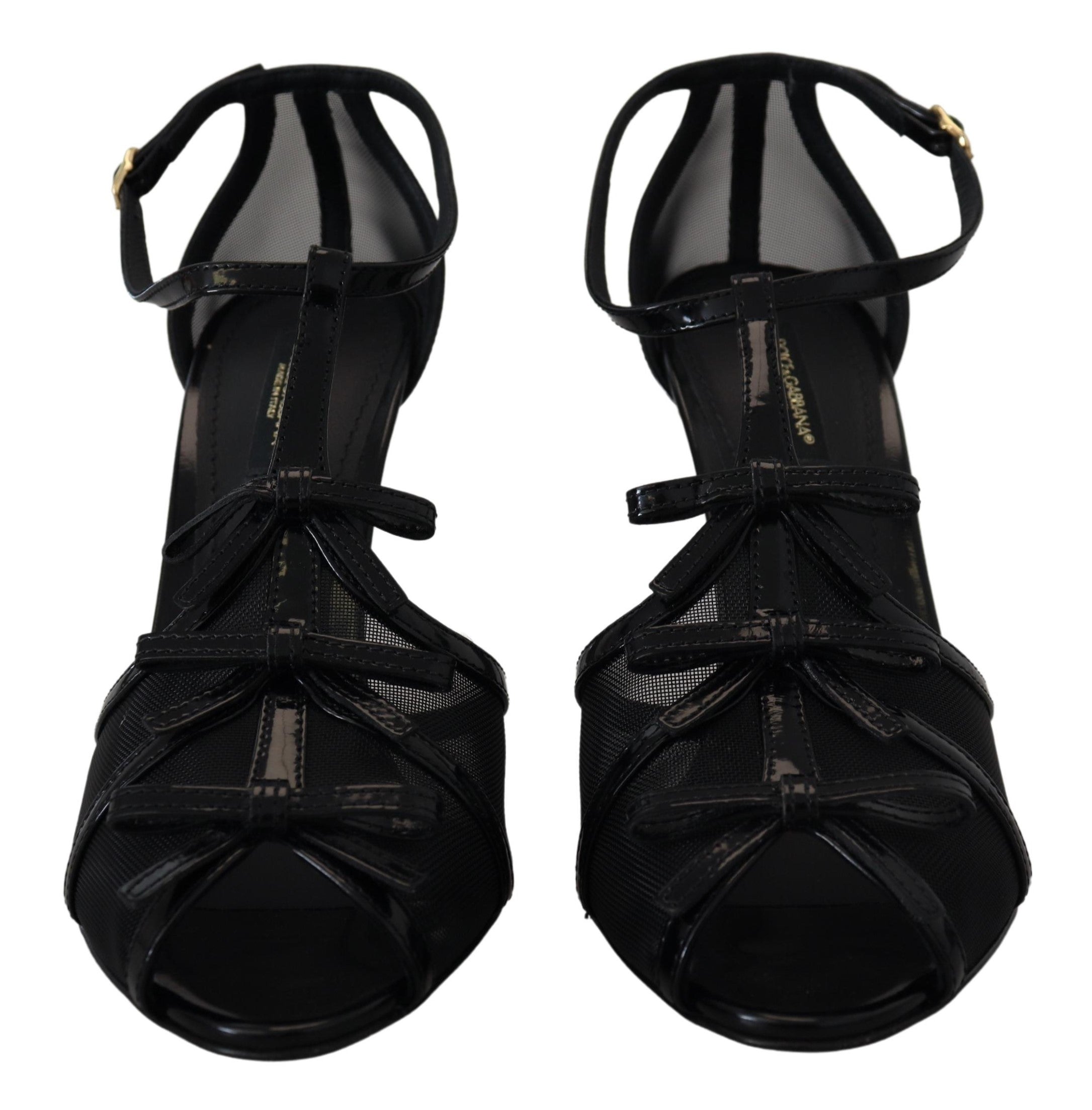 Dolce & Gabbana Elegant Black Stiletto Heeled Women's Sandals
